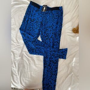 XL blue leopard Ethika leggings
